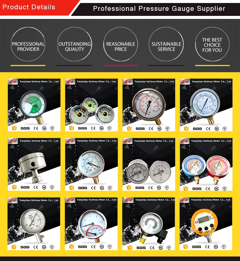 High Stability 0-5MPa Panel Mount Water Pressure Gauge Indicator